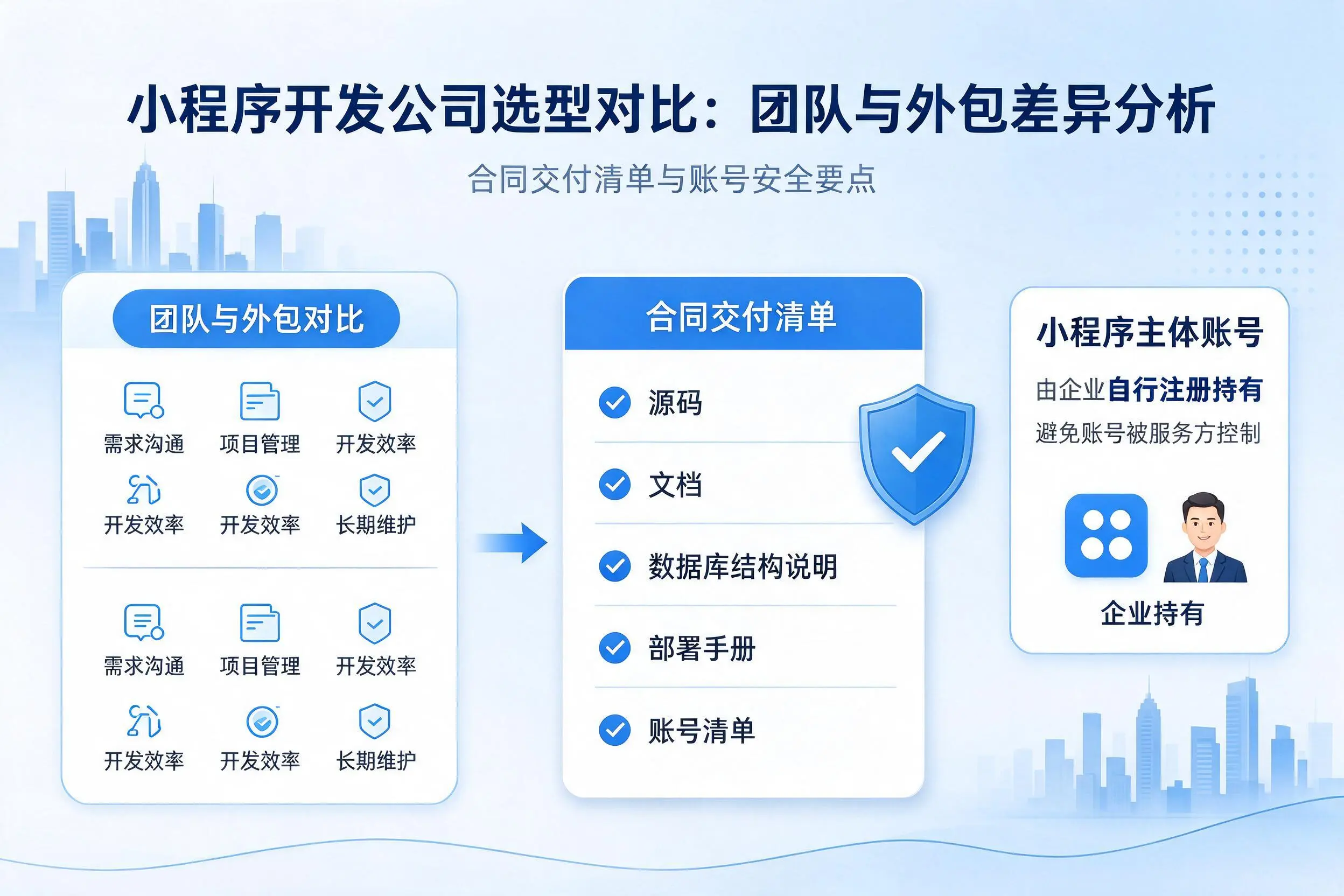 忻州小程序开发公司选型对比:团队与外包差异分析