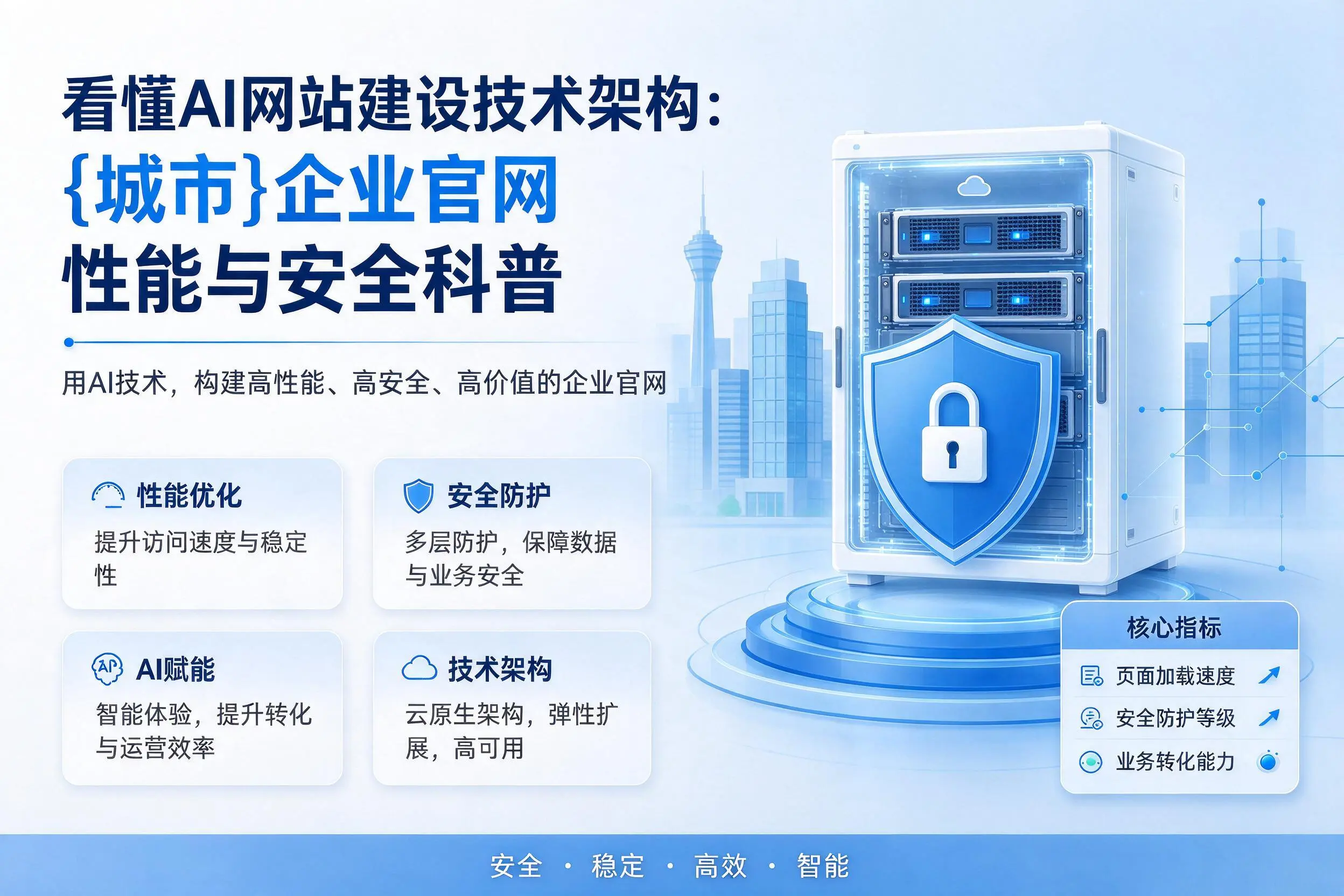 看懂AI网站建设技术架构:忻州企业官网性能与安全科普