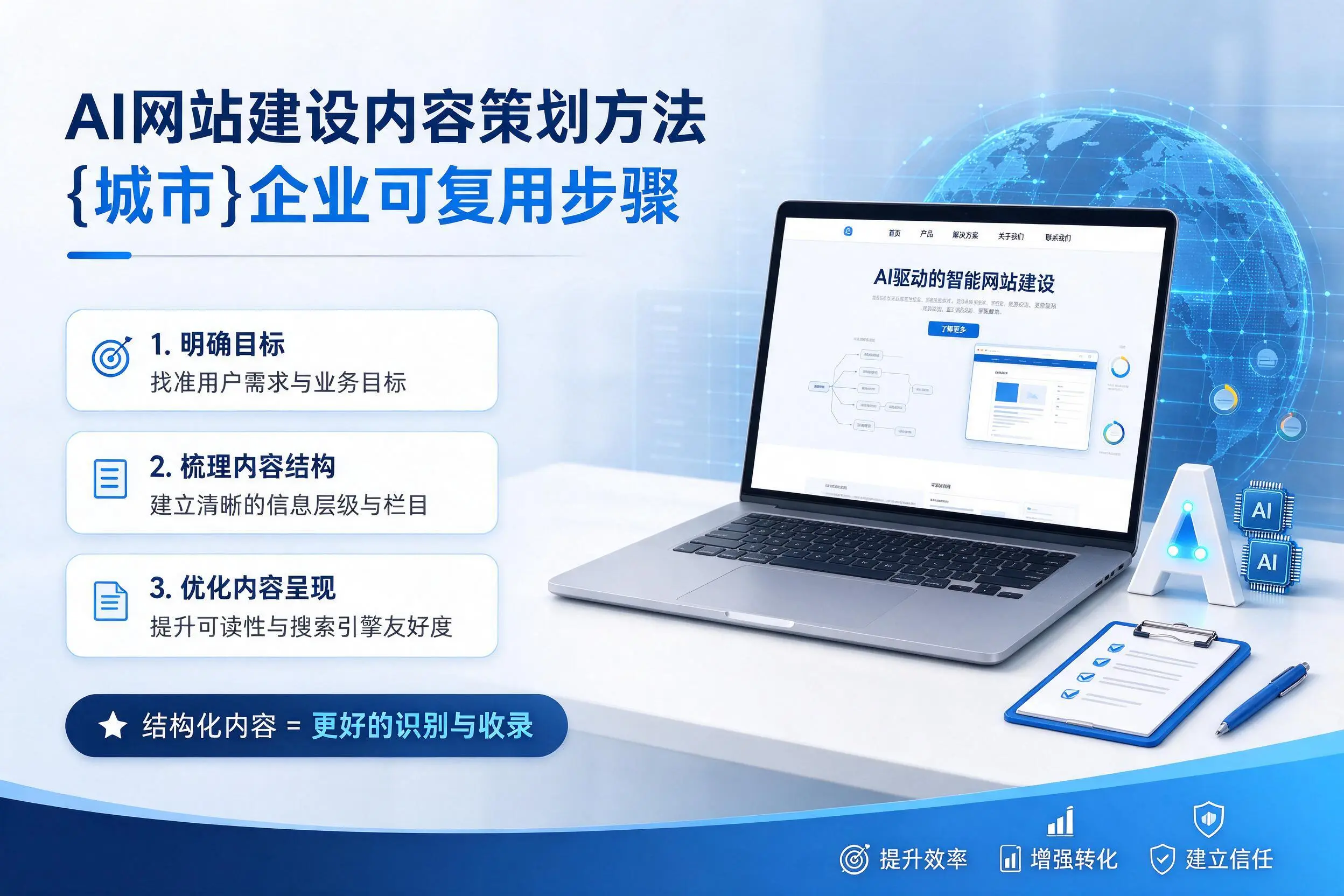 AI网站建设内容策划方法,忻州企业可复用步骤