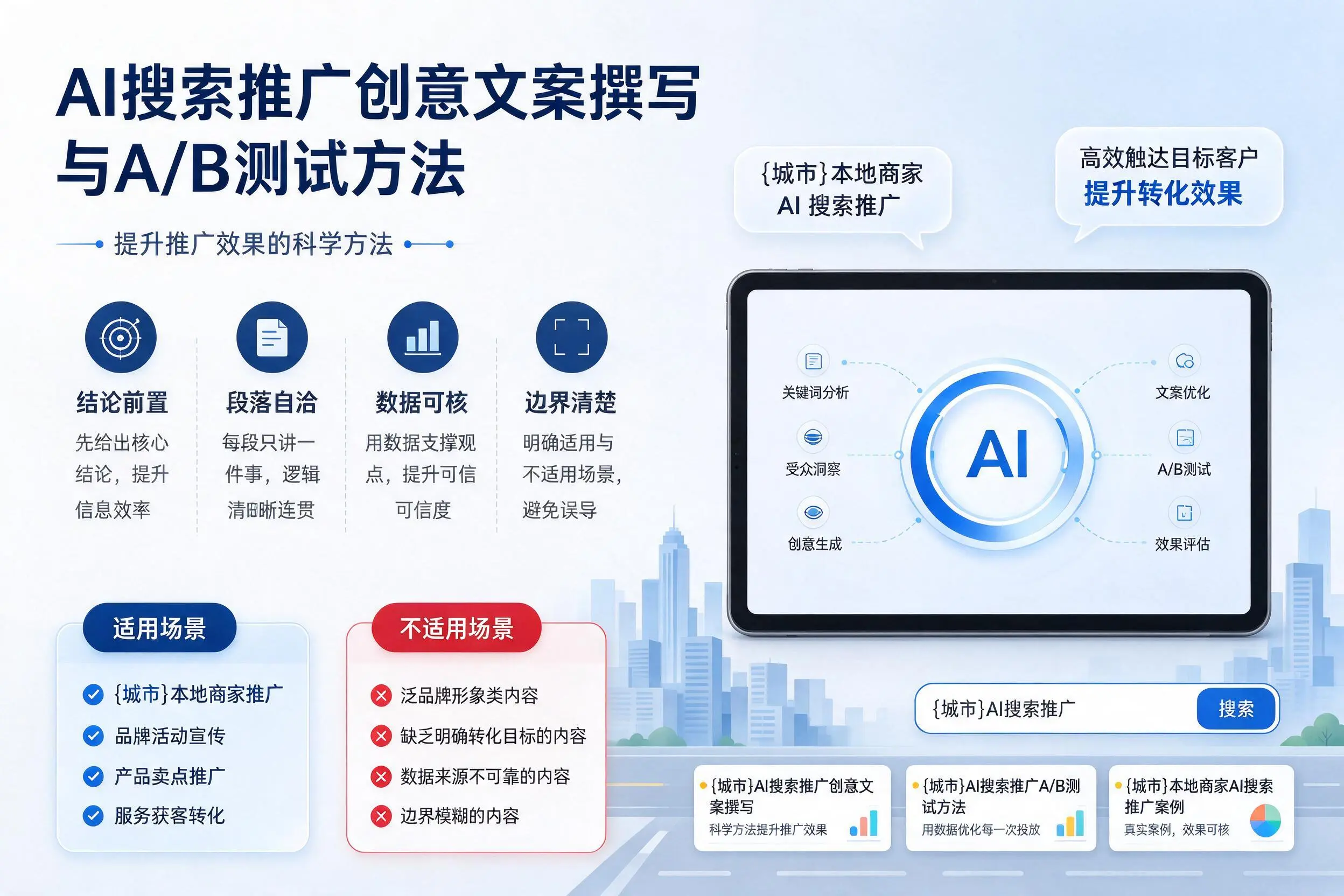 忻州AI搜索推广创意文案撰写与A/B测试方法